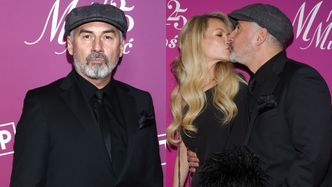 Jacek Kopczyński wymienia czułości z narzeczoną na jubileuszu "M jak miłość" (ZDJĘCIA)