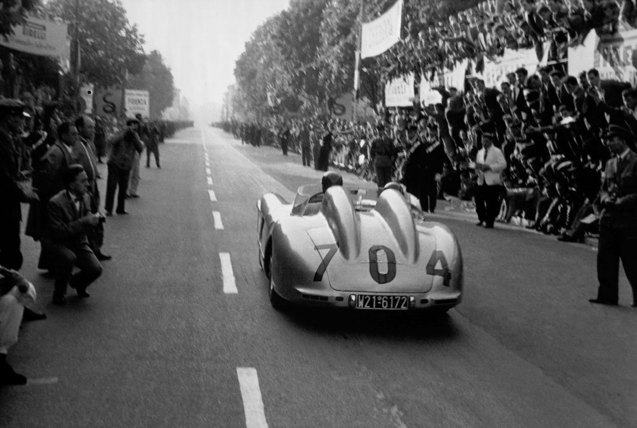 Start do wyścigu Mille Miglia w 1955 r.