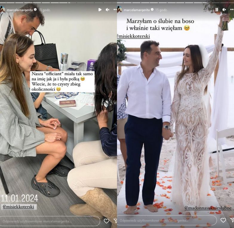 Marcela Leszczak pokazuje zdjęcia i nagrania ze ślubu