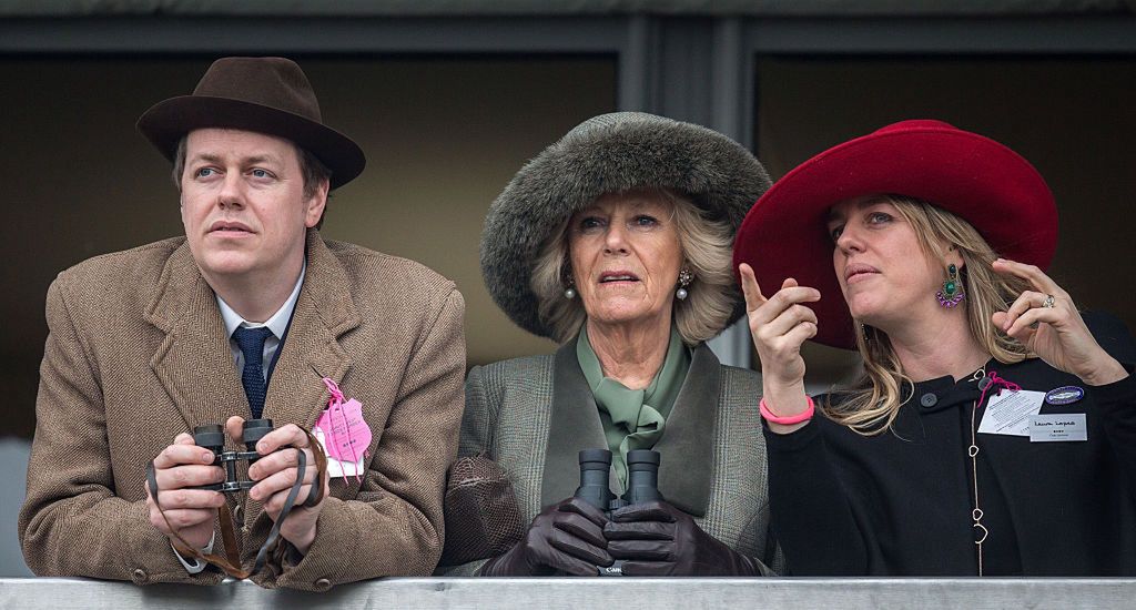 Tom Parker Bowles and Laura Lopes with their mother, Queen Camilla