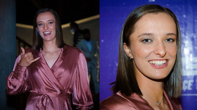 Iga Świątek na ceremonii poprzedzającej WTA Finals w Guadalajarze