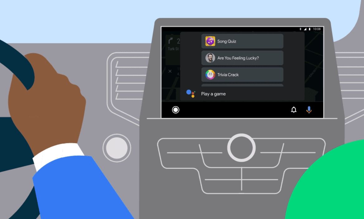 Gry w Androidzie Auto z Asystentem Google, fot. Google.