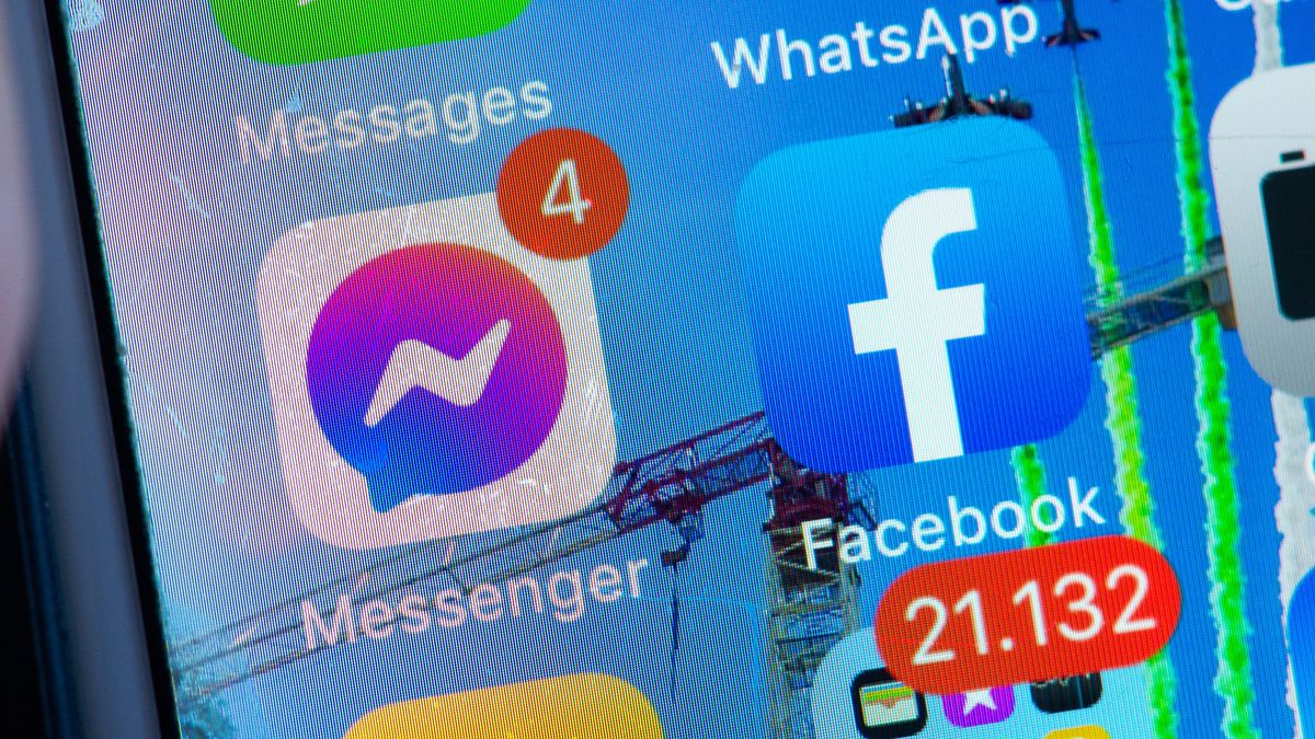 New version of Messenger with purple icon in L'Aquila (Italy) on October 18, 2020. Facebook, Messenger app updates and its logo turns purple. (Photo by Lorenzo Di Cola/NurPhoto via Getty Images)