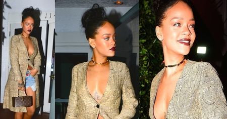 Rihanna znów pokazuje biust... (ZDJECIA)