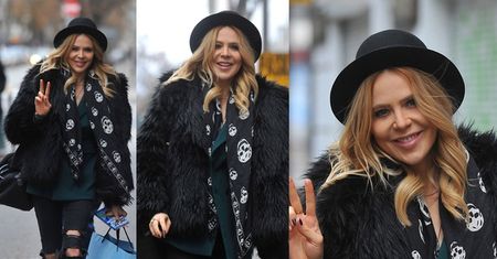 Sablewska w czarnym furze i przetartych dżinsach... (ZDJĘCIA)