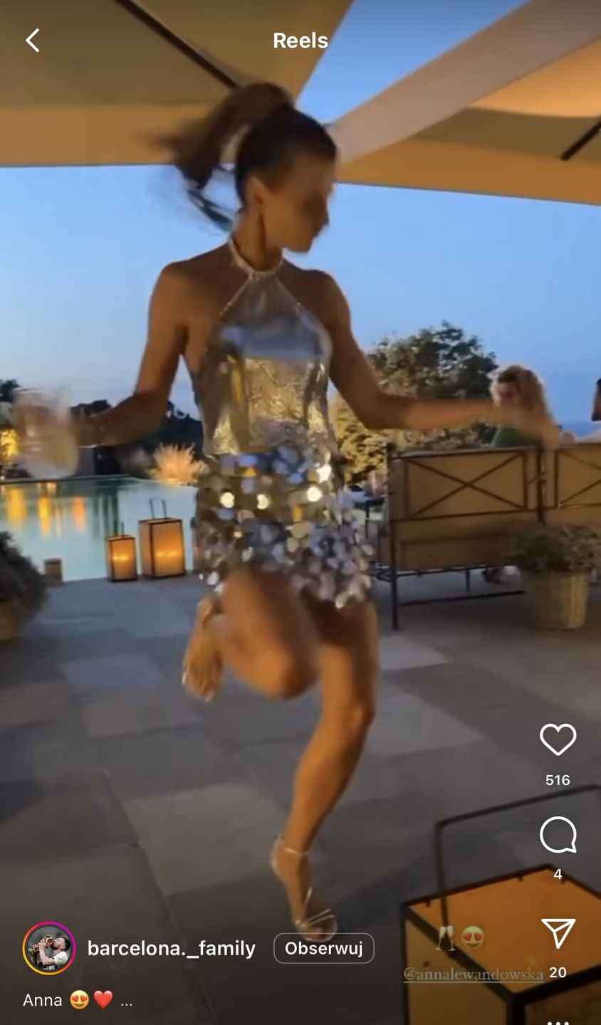 Anna Lewandowska bawi się na przedweselnej imprezie