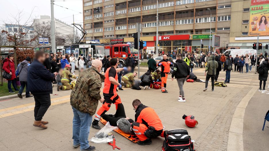 Wypadek na pl. Rodła w Szczecinie