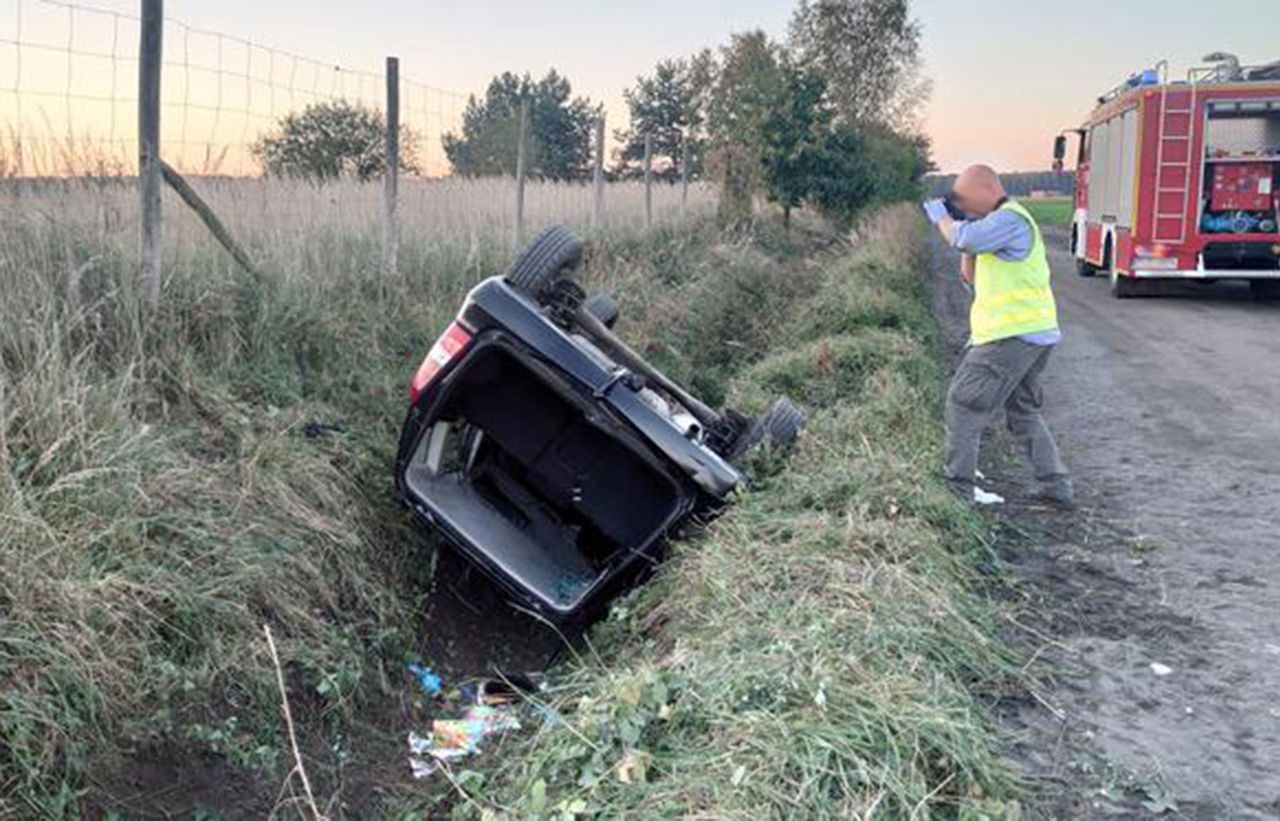 Tragiczny wypadek pod Lesznem. Zginął pasażer 