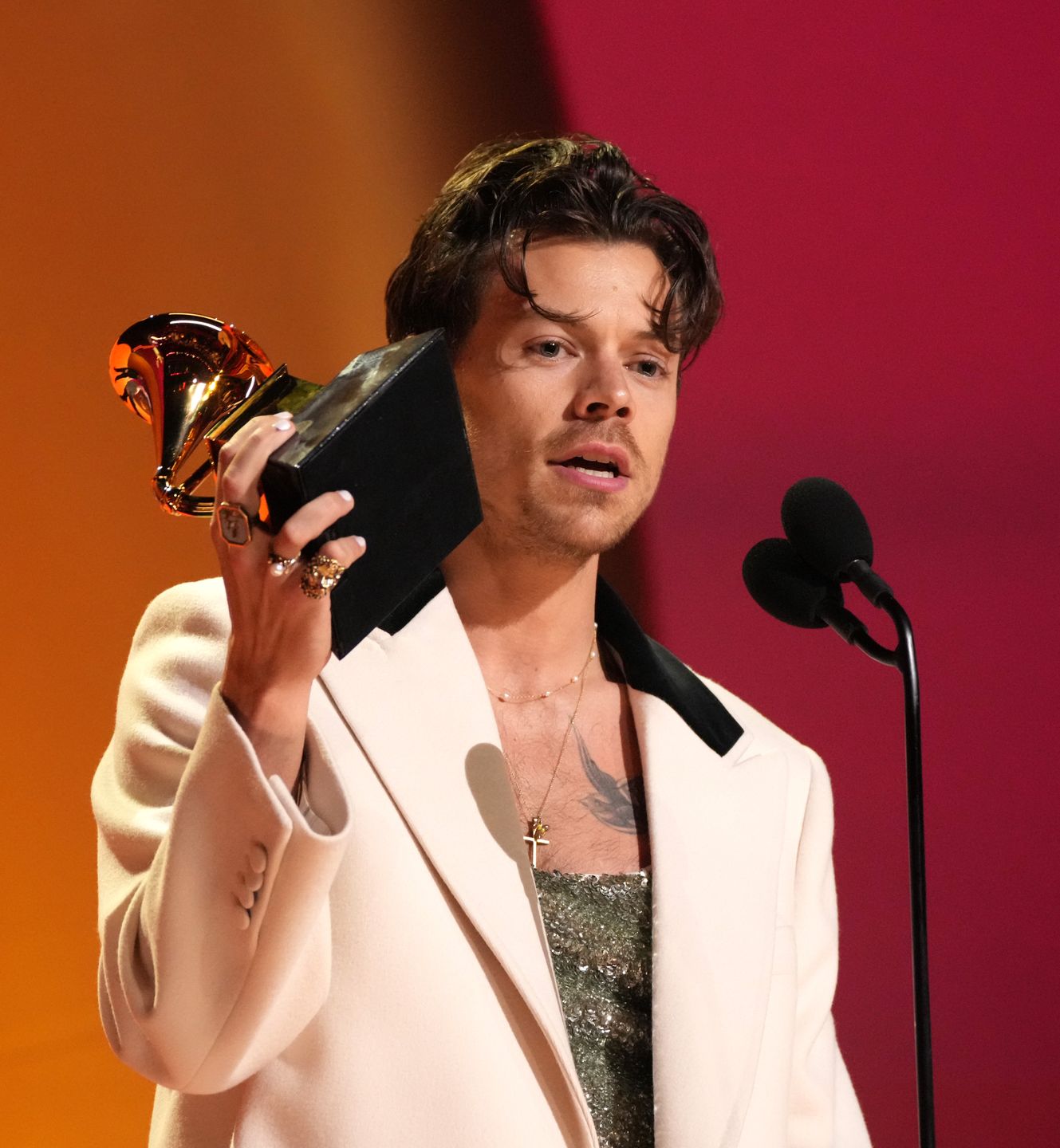Harry Styles podczas 65. rozdania nagród Grammy