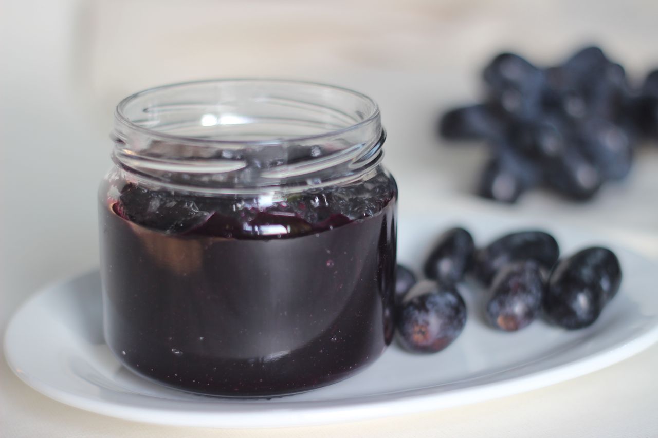 Homemade grape jam