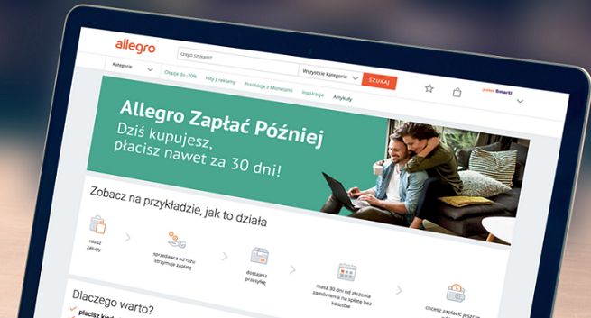 Allegro: w ramach Zapłać Później można na 30 dni odroczyć do 500 zł za zakupy