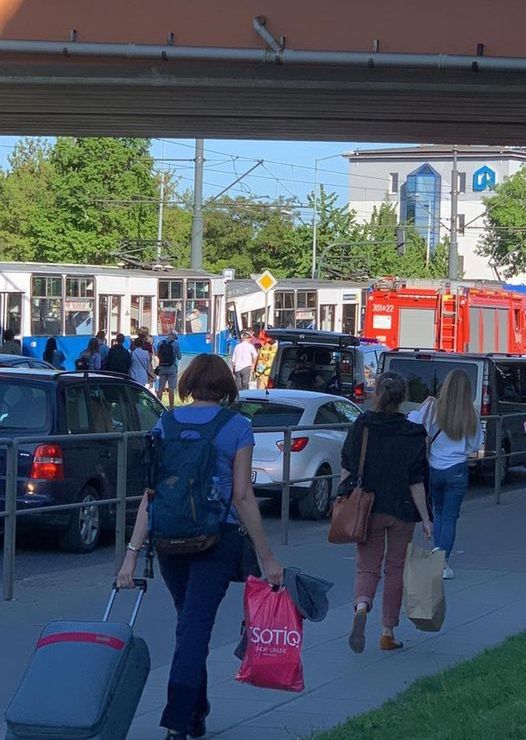 To już kolejny wpadek tramwajowy na ulicy Klimeckiego w Krakowie. W tym zderzeniu ucierpiało ponad 20 osób. Źródło: Platforma Komunikacyjna Krakowa - PKK/