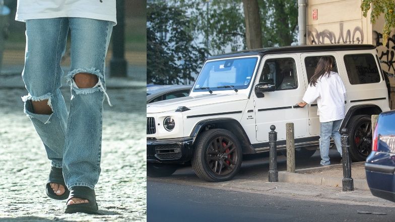 Sara Boruc w podartych dżinsach idzie na spotkanie z asystentem