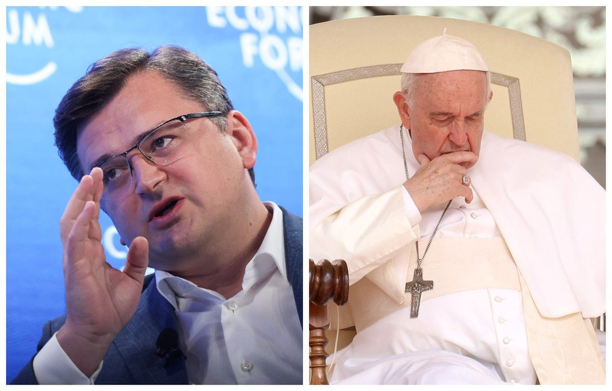 Dmytro Kułeba i papież Franciszek