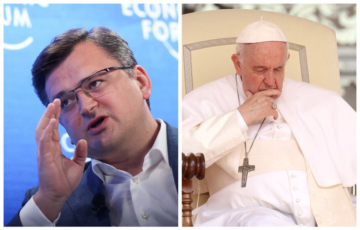 Dmytro Kułeba i papież Franciszek