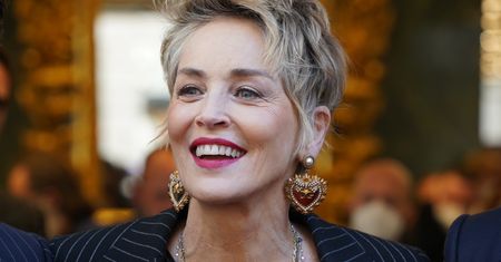 Znowu zaskoczyła na ściance. Sharon Stone w odważnych spodniach