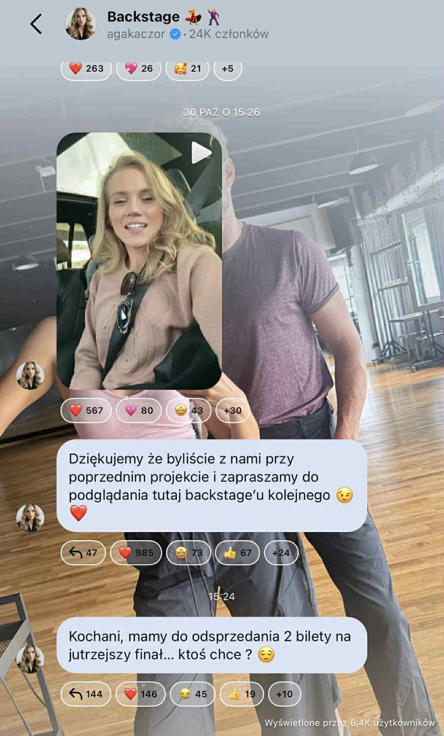 Kaczorowska i Rogacewicz sprzedali (?) dwa bilety na finał "TzG"