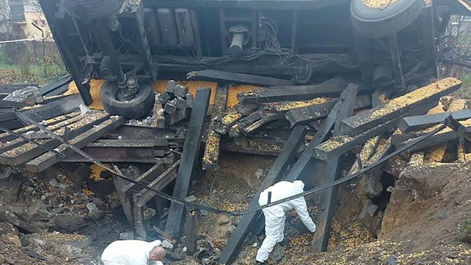 Miejsce eksplozji w Przewodowie, koło 10 kilometrów od granicy z Ukrainą
