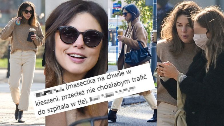 Karolina Gorczyca OSZUKUJE, że zakrywa usta i nos? "Maseczka NA CHWILĘ w kieszeni"