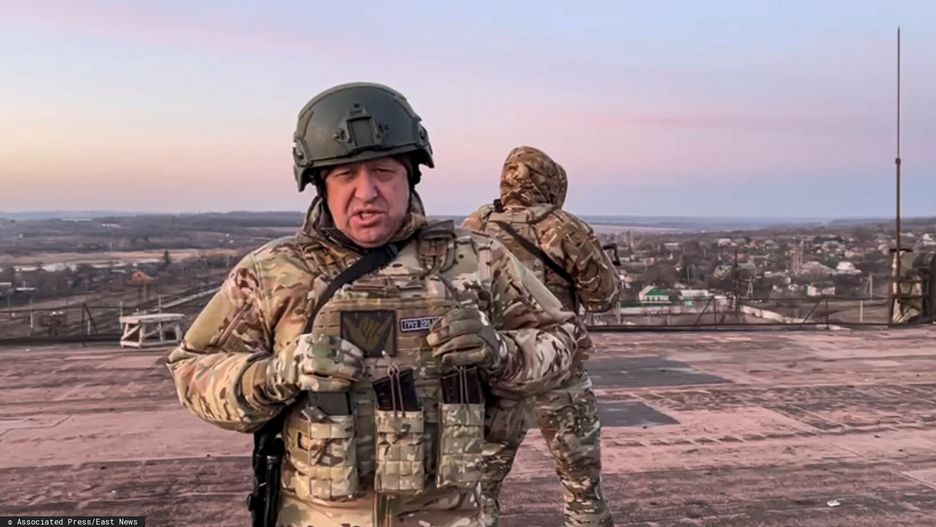 arch54
In this handout photo taken from video released by Prigozhin Press Service on Friday, March 3, 2023, Yevgeny Prigozhin, the owner of the Wagner Group military company, addresses to Ukrainian President Volodymyr Zelenskyy to withdraw the remaining Ukrainian forces from Bakhmut to save their lives, at an unspecified location in Ukraine. Prigozhin claimed that the forces left in Bakhmut consist of elderly people and teenagers, urging Zelenskyy to pull them back to prevent them from being slaughtered. (Prigozhin Press Service via AP)