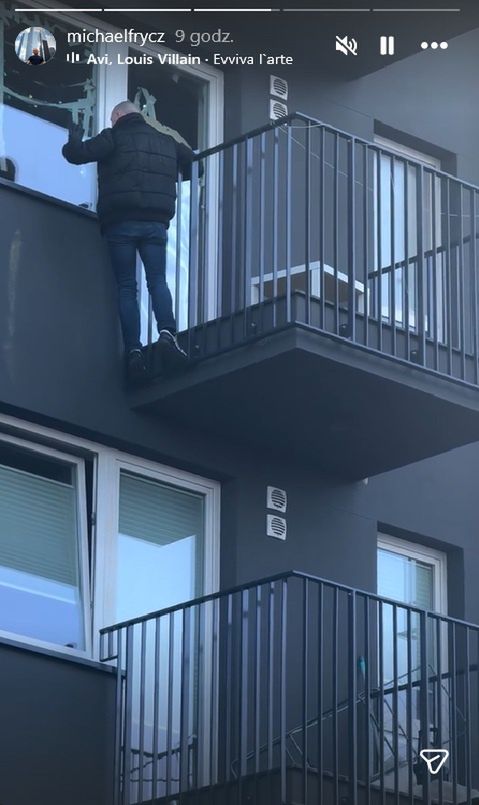 Michał Frycz dostał się do mieszkania Łatwoganga przez balkony 