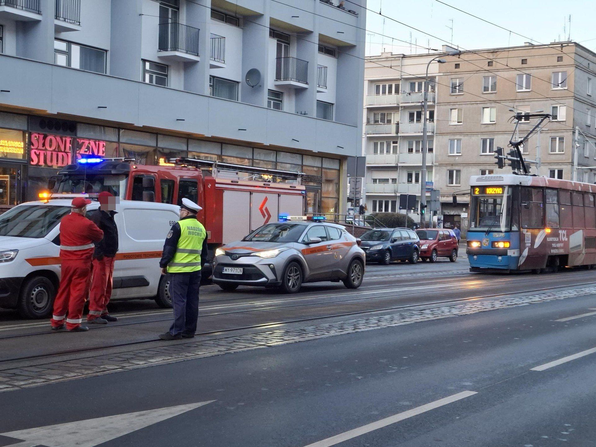 Wypadek na ul. Kołłątaja we Wrocławiu