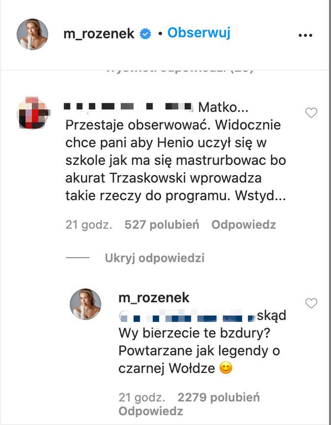 Małgorzata Rozenek skrytykowana za poparcie Trzaskowskiego