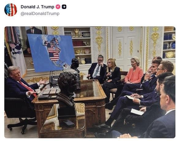 Grafiki zamieszczone przez Donalda Trumpa.