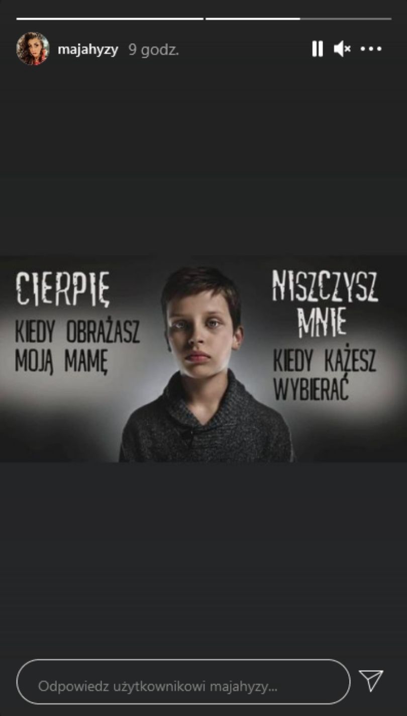Maja Hyży udostępnia plakaty o przemocy