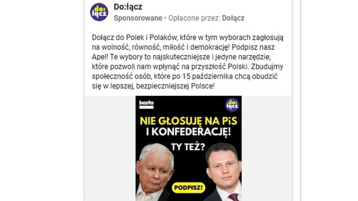 Kolejna z reklam. Na pewno nie profrekwencyjna