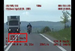 31 punktów karnych i 2100 zł mandatu. Motocyklista mocno przesadził