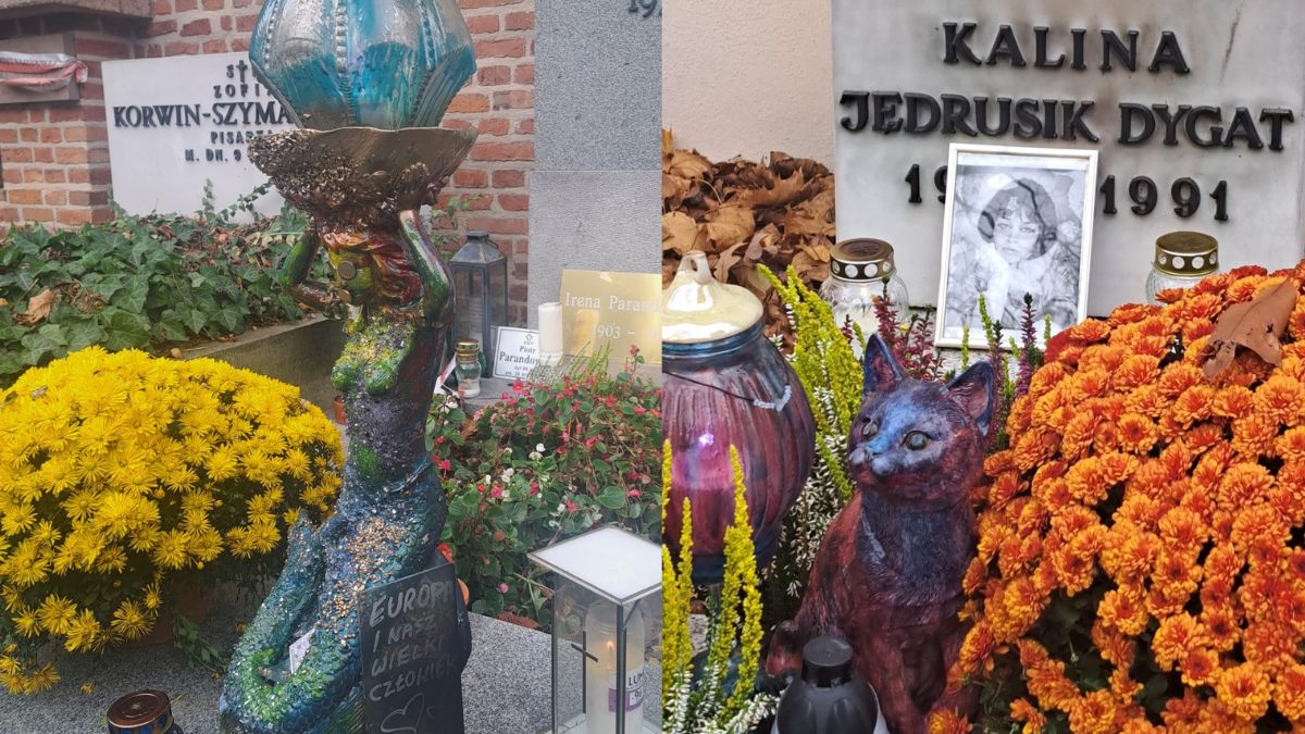 Na grobach znanych Polaków pojawiły się charakterystyczne znicze