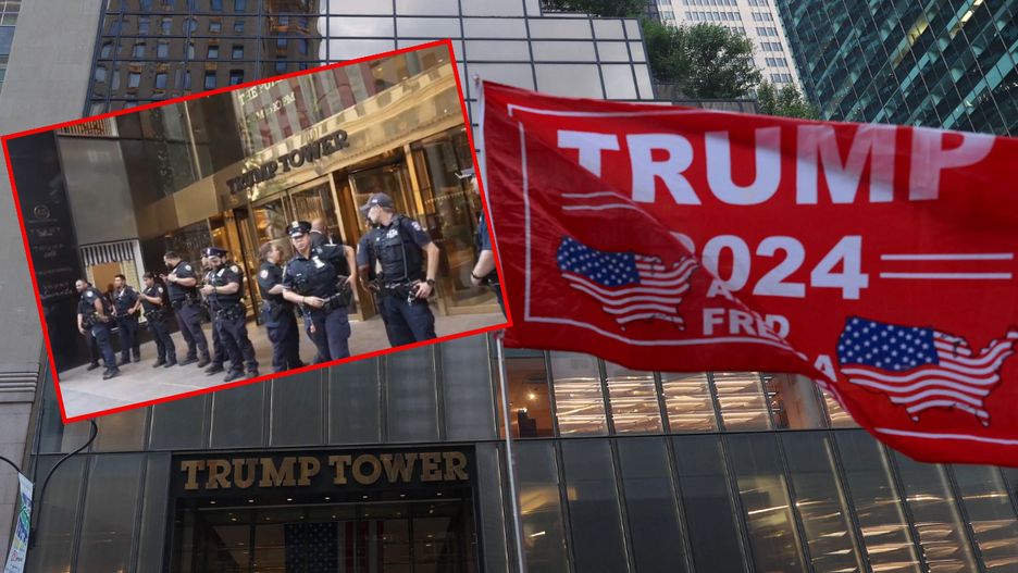 Trump Tower w Nowym Jorku otoczone przez policję