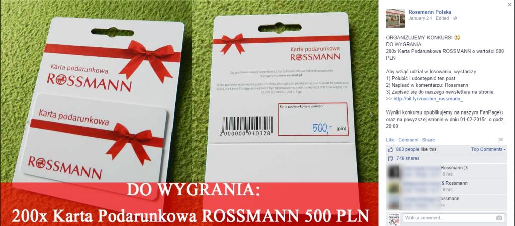 Nie, Rossmann nie rozdaje kuponów na Facebooku. To kolejny przekręt 2