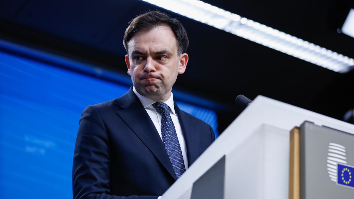 Andrzej Domanski, Poland's finance minster, during a news conference at the Economic and Financial Affairs Council (ECOFIN) meeting at the European Council headquarters in Brussels, Belgium, on Tuesday, March 11, 2025. EU policymakers are scrambling to ramp up the bloc's defense funding and support for Ukraine after Donald Trump halted aid to Kyiv. Photographer: Simon Wohlfahrt/Bloomberg via Getty Images