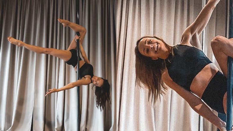 Anna Wendzikowska trenuje taniec na rurze