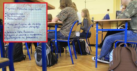 Pokazał sprawdzian z religii. Nauczyciel nie docenił kreatywności ucznia