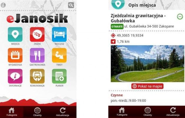 eJanosik - przewodnik mobilny po Tatrach