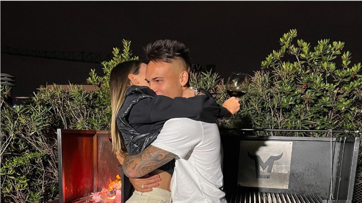Lautaro Martinez z partnerką Agustiną Gandolfo