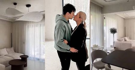 Sylwia Przybysz pokazała w pełni urządzony SALON w 230-metrowej WILLI: wygodna kanapa, oryginalny żyrandol, białe firany (ZDJĘCIA)