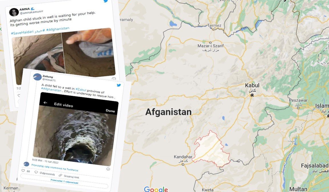 Nastolatek uwięziony w studni w Afganistanie 