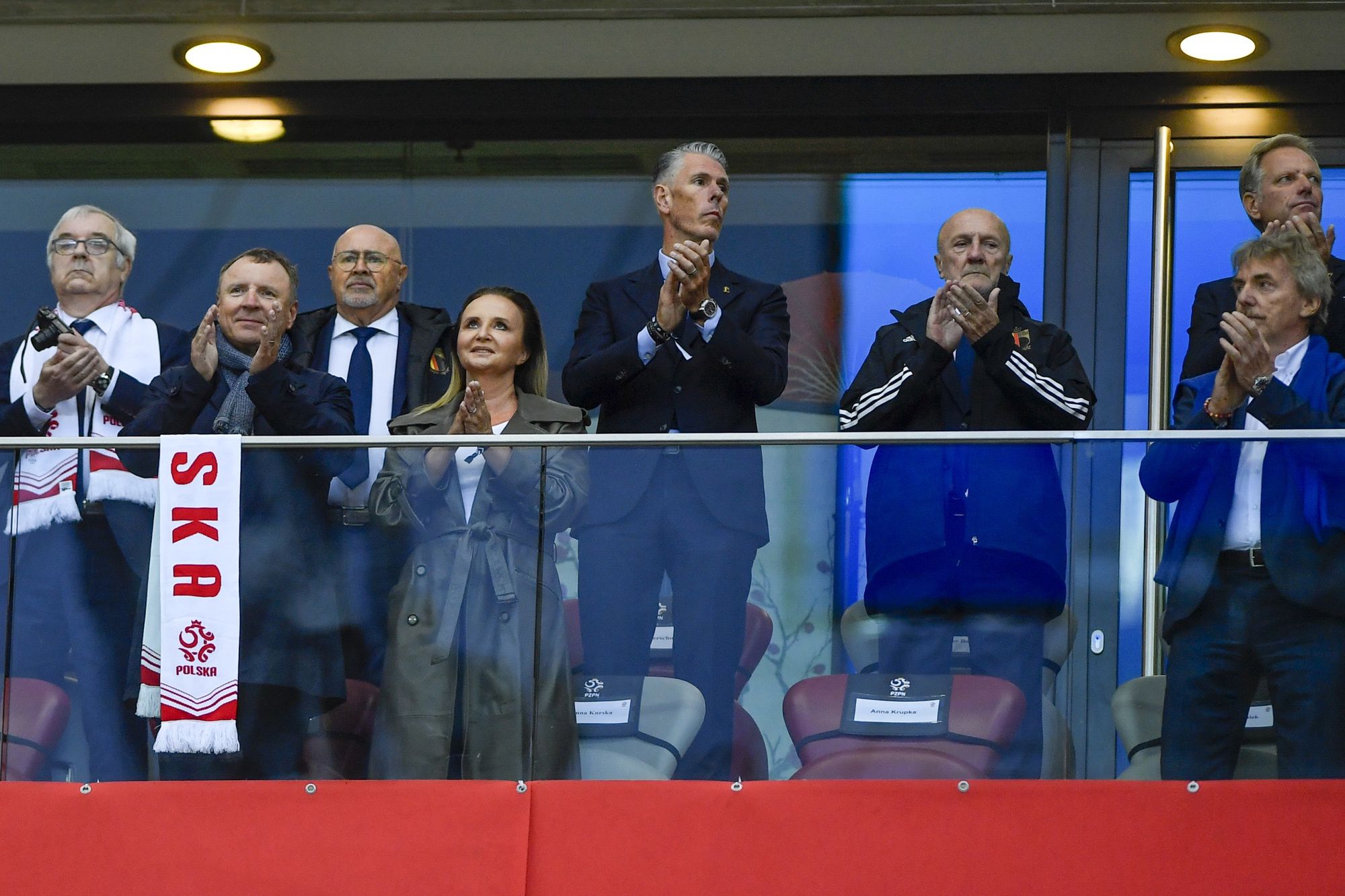 Joanna i Jacek Kurscy kibicują biało-czerwonym na meczu
