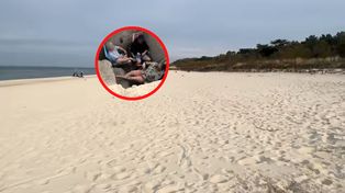 Ponad 1 mln wyświetleń. Ujęcie z plaży w Kołobrzegu