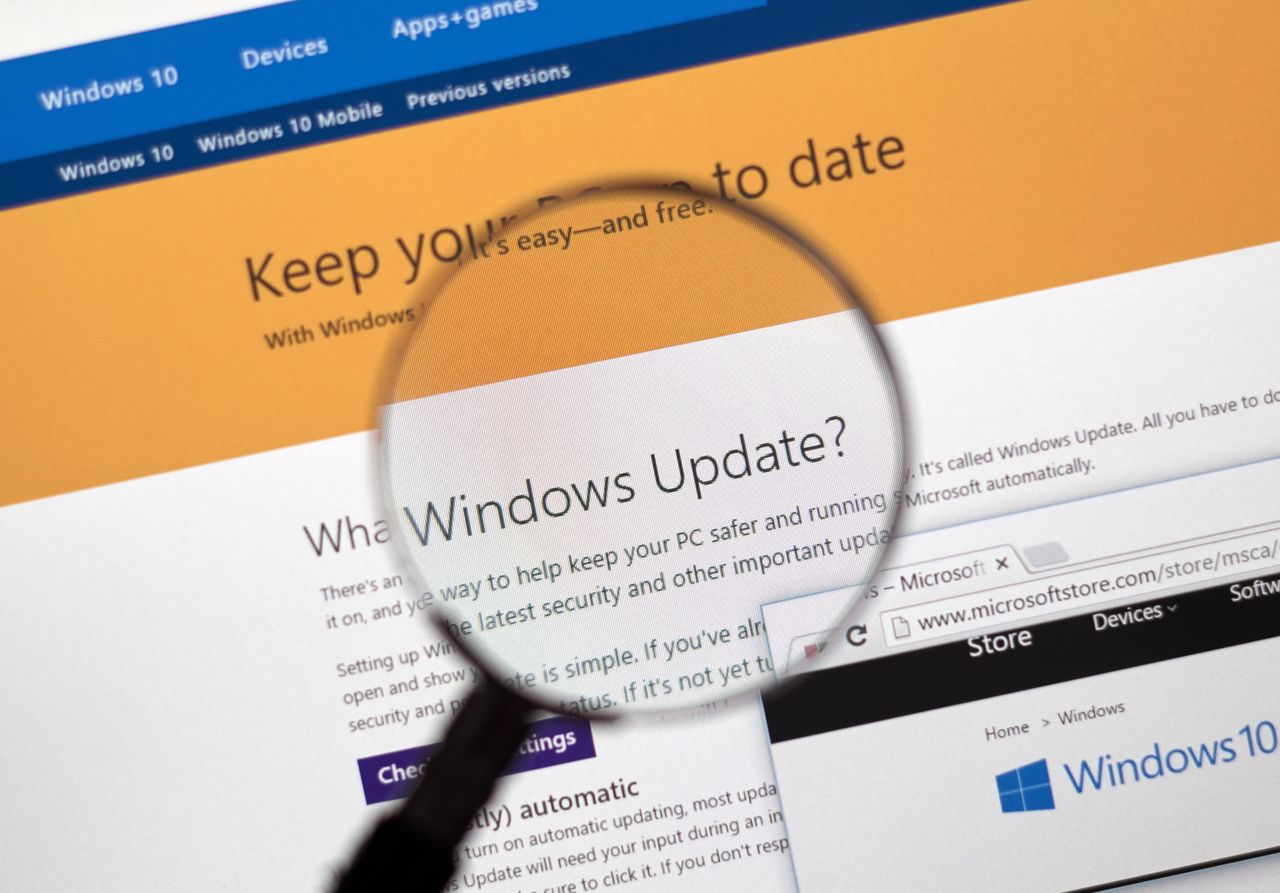 Witryna Microsoft Update z depositphotos