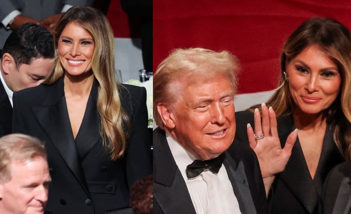 Melania Trump towarzyszy Donaldowi na uroczystej kolacji