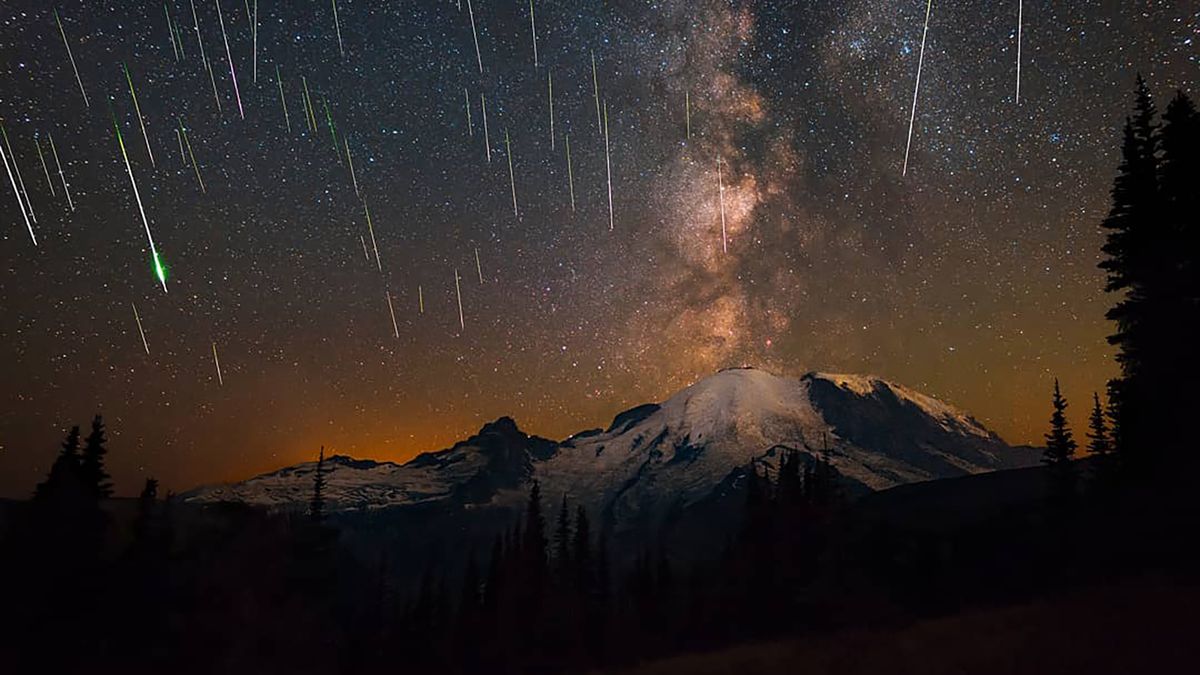 Jedyne w sowim rodzaju zdjęcie Perseidów i "erupcji" Drogi Mlecznej 1