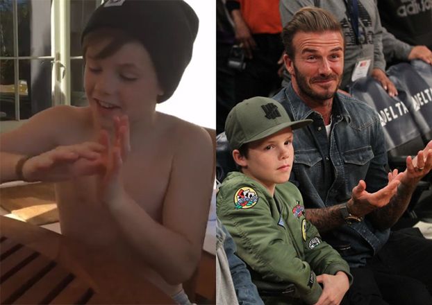 David Beckham chwali się talentem syna (WIDEO)