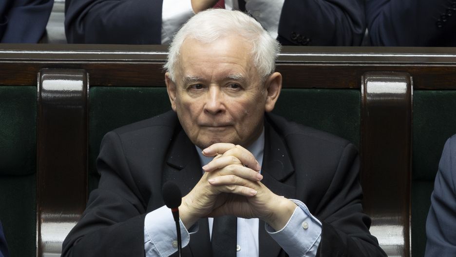 Session Of The Polish Parliament
Jaroslaw Kaczynski, leader of the Law and Justice party, listens to Prime Minister Donald Tusk address the Polish Parliament on the situation in Ukraine in Warsaw, Poland, on March 7, 2025. (Photo by Andrzej Iwanczuk/NurPhoto via Getty Images)
NurPhoto
international relations, polish government, general news, law and justice party, political situation, political figures, legislative assembly, political event, nurphoto, warsaw event, address, ukraine crisis, european politics, political discourse, situation, geopolitical issues., political leader, political address, march 7, parliamentary session, polish parliament, polish politics, andrzej iwanczuk