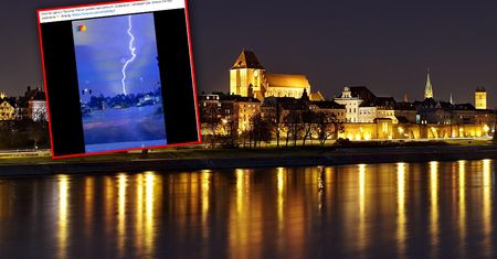 Pokazali nagranie. Piorun uderzył w centrum miasta