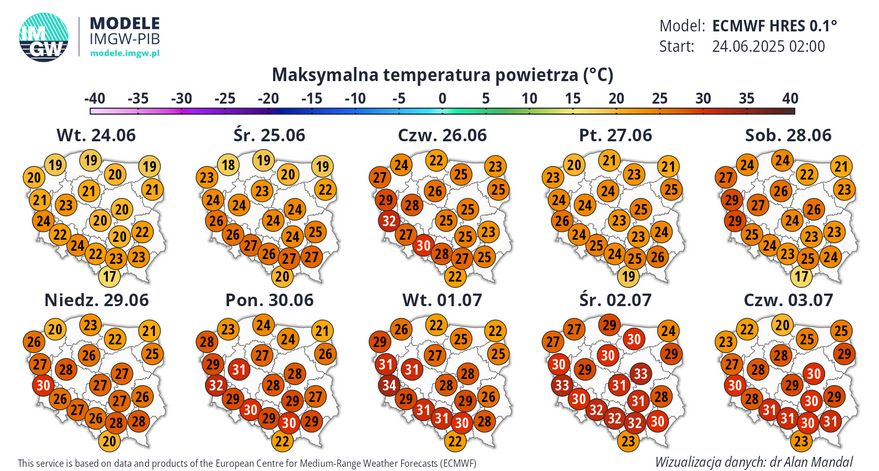 Pod koniec czerwca miejscami będzie upalnie